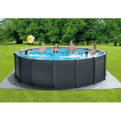 Intex 26384 Frame Pool Set Graphit Leiter Boden-Abdeckplane Sandfilter 478x124cm 7 Intex 26384 Frame Pool Set Graphit Leiter Boden-Abdeckplane Sandfilter 478x124cm -INTEX Geschäft 19901970 3