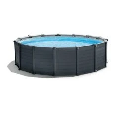 Intex 26384 Frame Pool Set Graphit Leiter Boden-Abdeckplane Sandfilter 478x124cm 9 Intex 26384 Frame Pool Set Graphit Leiter Boden-Abdeckplane Sandfilter 478x124cm -INTEX Geschäft 19901970 5