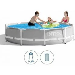 Intex 26702 Swimming Pool Set Frame Prism Ø305 X 76 Cm Pumpe Schwimmbecken Pool