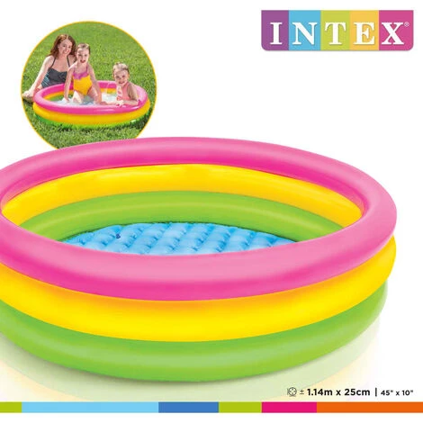 Sunset Aufblasbarer Pool 3 Ringe 114x25 Cm INTEX 3 Sunset Aufblasbarer Pool 3 Ringe 114x25 Cm INTEX – Bild 3