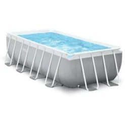 Intex Frame Swimming Pool Set "Prism Quadra IV" Grau 488 X 244 X 107 Cm Inkl. Kartuschenfilteranlage