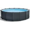 Intex Frame Swimming Pool Set "Graphit" Graphit Ø 478 X 124 Cm Inkl. Sandfilteranlage