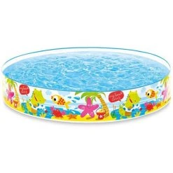 INTEX 56451NP HALBSTARRER MY BEACH DAY MEHRFARBIGER PVC-POOL 152 X 152 X 25 CM -INTEX Geschäft 55411170 3