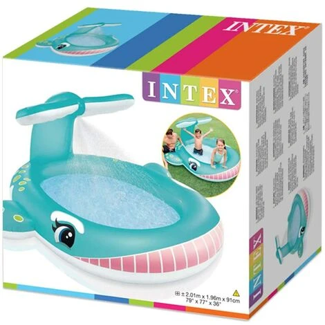 Intex Spray Pool Wal 201 X 196 X 91 Cm Sprühfunktion Planschbecken Whale 5 Intex Spray Pool Wal 201 X 196 X 91 Cm Sprühfunktion Planschbecken Whale – Bild 5