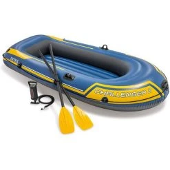 Intex Challenger 2 Set Schlauchboot - 236 X 114 X 41 Cm - 3-teilig - Blau / Gelb