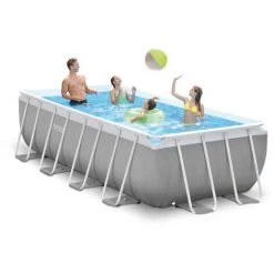 INTEX Prism Frame Swimming Pool 400 X 200 X 122 Cm Rechteck Stahlwand Leiter & Pumpe 26790 -INTEX Geschäft 58212031 3