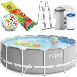 INTEX Prism Frame Swimming Pool Schwimmbecken 427x107 Cm Komplett-Set 26720
