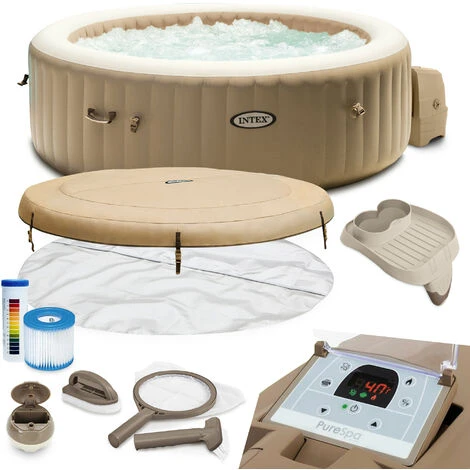 INTEX Whirlpool Pure SPA 28428 Bubble Massage Therapy Für 6 Personen Kalkschutz 1 INTEX Whirlpool Pure SPA 28428 Bubble Massage Therapy Für 6 Personen Kalkschutz