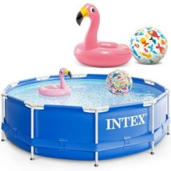INTEX Metal Frame Swimming Pool 305x76 Cm Schwimmbecken Schwimmbad 28200