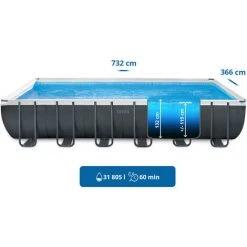 INTEX Ultra Frame Swimming Pool 732x366x132 Cm Rechteck Stahlrahmen 26364 -INTEX Geschäft 58212048 5