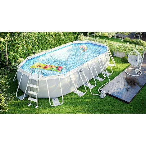 INTEX Prism Frame Oval Swimming Pool 610x305x122 Cm Schwimmbecken 26798 2 INTEX Prism Frame Oval Swimming Pool 610x305x122 Cm Schwimmbecken 26798 – Bild 2