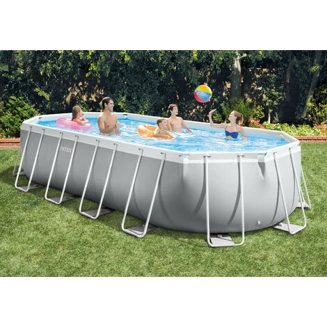 INTEX Prism Frame Oval Swimming Pool 610x305x122 Cm Schwimmbecken 26798 3 INTEX Prism Frame Oval Swimming Pool 610x305x122 Cm Schwimmbecken 26798 – Bild 3