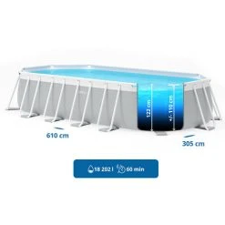 INTEX Prism Frame Oval Swimming Pool 610x305x122 Cm Schwimmbecken 26798 9 INTEX Prism Frame Oval Swimming Pool 610x305x122 Cm Schwimmbecken 26798 -INTEX Geschäft 58212050 5