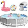INTEX Metal Prism Frame Swimming Pool 305x76 Cm Schwimmbecken Mit Pumpe 26702