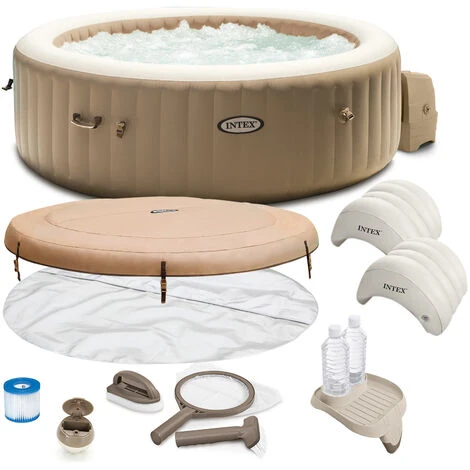 INTEX Whirlpool Pure SPA 28426 Bubble Massage Therapy Für 4 Personen Kalkschutz 1 INTEX Whirlpool Pure SPA 28426 Bubble Massage Therapy Für 4 Personen Kalkschutz