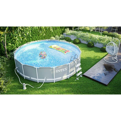 INTEX Prism Frame Swimming Pool Schwimmbecken 457x122 Cm Komplett-Set 26726 2 INTEX Prism Frame Swimming Pool Schwimmbecken 457x122 Cm Komplett-Set 26726 – Bild 2