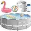 INTEX Metal Prism Frame Swimming Pool 366x76 Cm Schwimmbecken Mit Pumpe 26712
