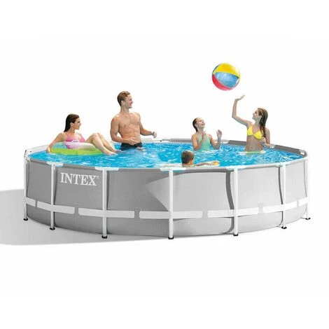 Intex 26720 Prism Frame Swimming Pool Set Ø427x107cm Pumpe Leiter Abdeckplane 3 Intex 26720 Prism Frame Swimming Pool Set Ø427x107cm Pumpe Leiter Abdeckplane – Bild 3