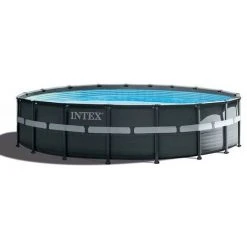 Schwimmbad Rundes Intex Ultra Frame XTR Ø 549 Cm Oberirdisch Farbe Grau 26330NP | Graphit