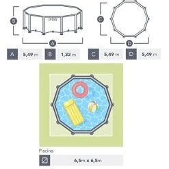 Schwimmbad Rundes Intex Ultra Frame XTR Ø 549 Cm Oberirdisch Farbe Grau 26330NP | Graphit -INTEX Geschäft 59423605 5