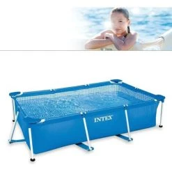 Intex Frame Pool Rechteck 220x150x60cm Schwimmbad Schwimmbecken Familypool-28270